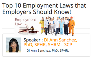 Webinar: Top 10 Employment Laws that Employers Should Know!